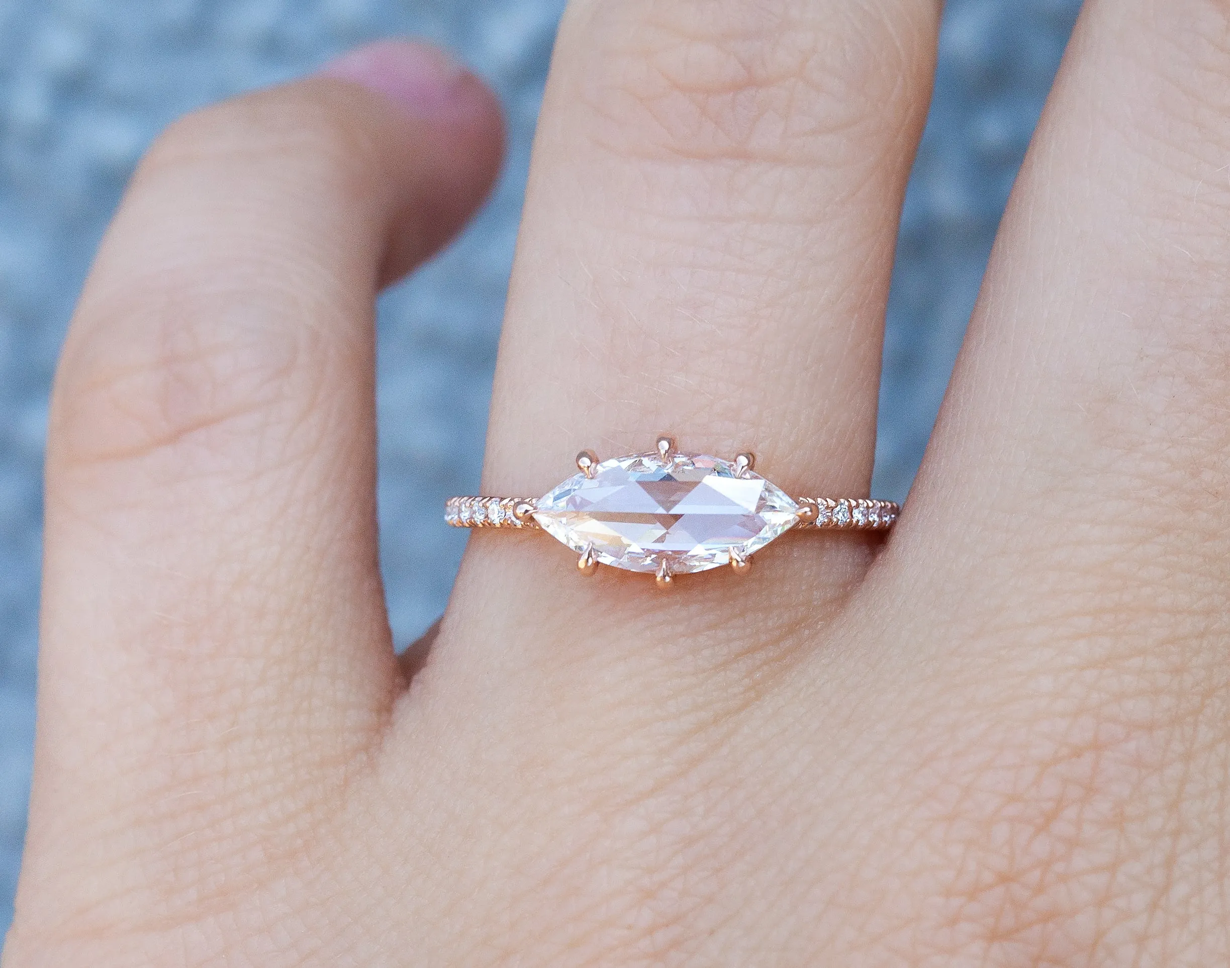 1.05-Carat East-West Marquise Ring