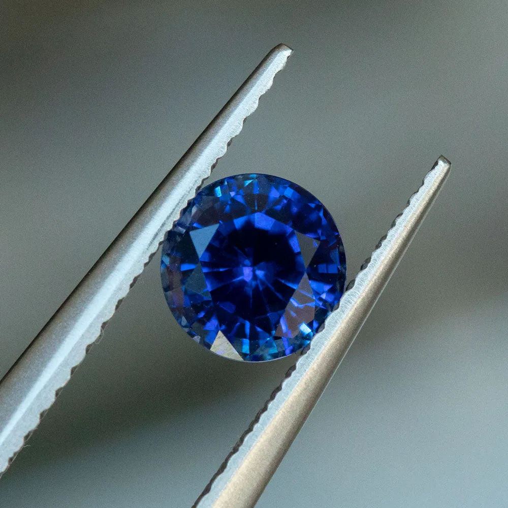 1.20CT CEYLON ROUND SAPPHIRE, VIBRANT ROYAL BLUE, 6x4.10MM