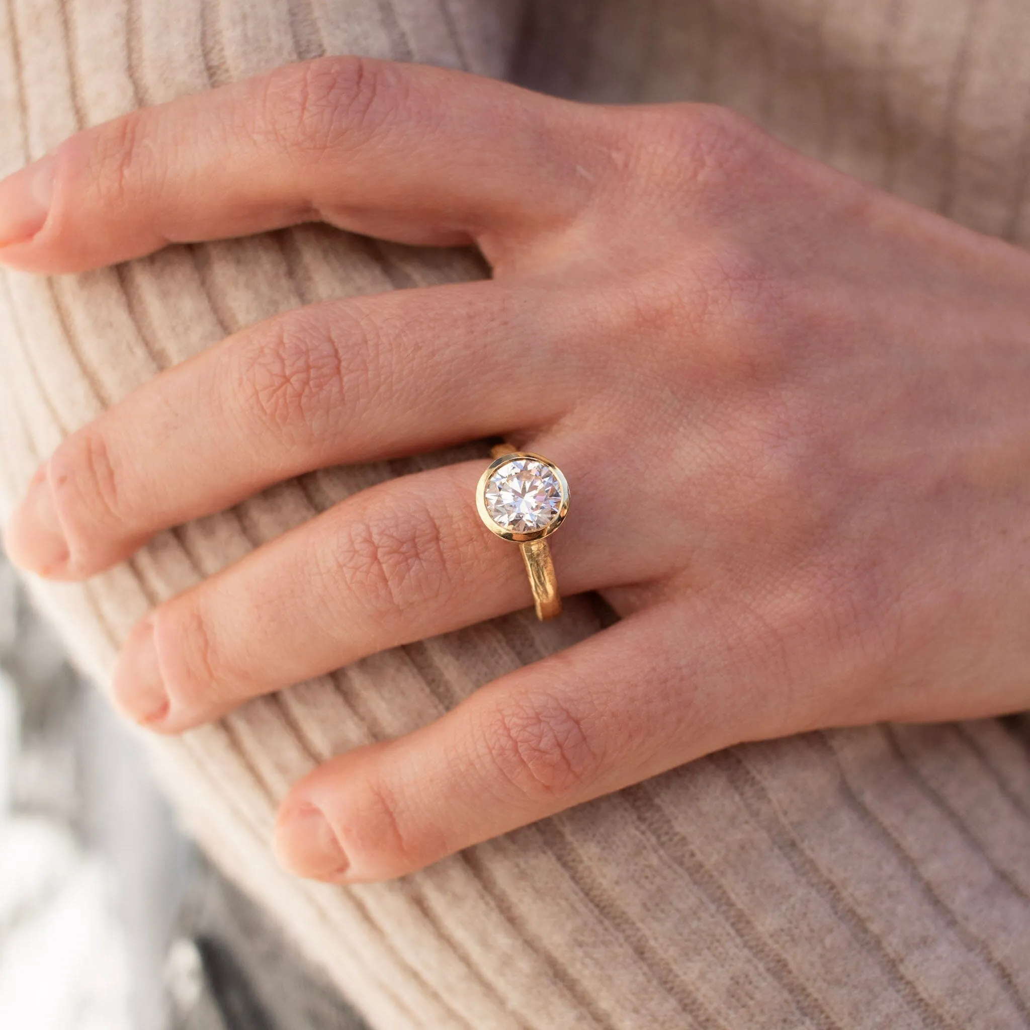 18K Atlantic 2.04CT Brilliant Round Lab Diamond Ring