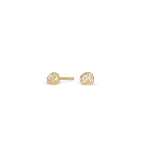 18K Diamond Dot Studs