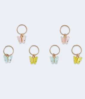 Aeropostale Womens' Butterfly Hair Charm 6-Pack - -colored - Size One Size - Cotton - Teen Fashion & Clothing Multi