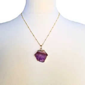 Amethyst Slice Necklace