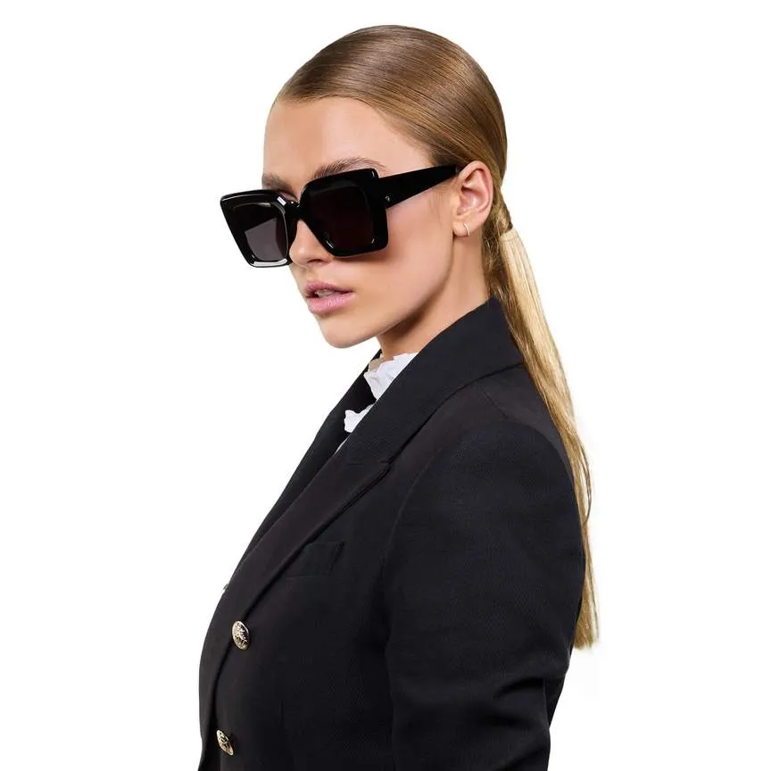 Amour | Sunglasses - Gloss Black / Black Lens