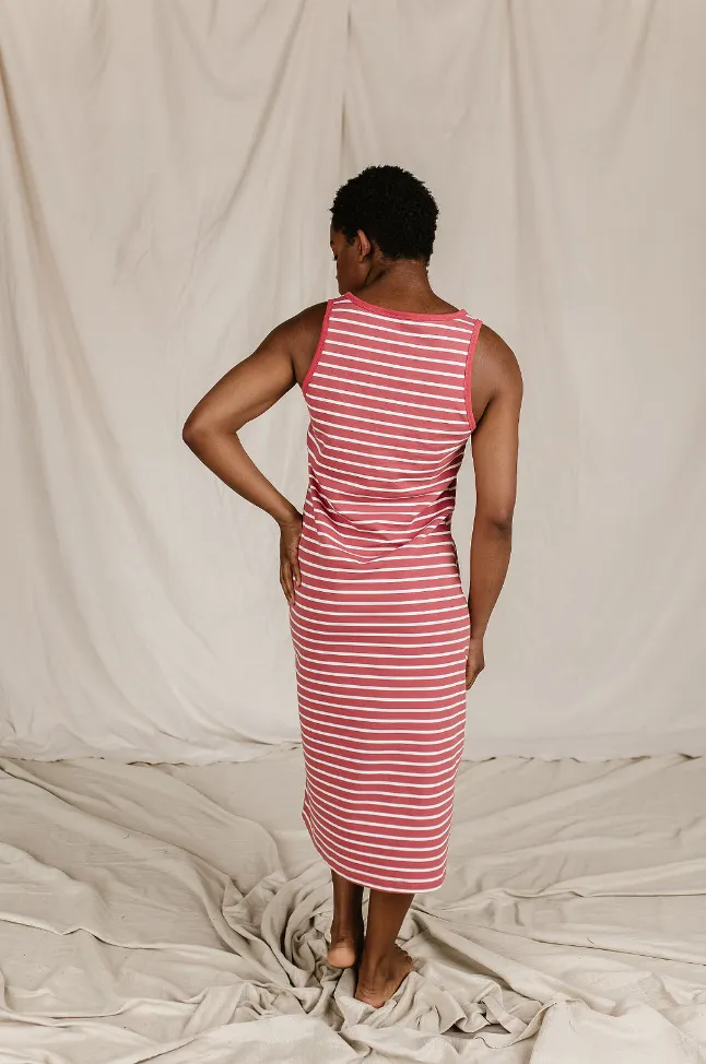 Ampersand Avenue Striped Midi Dress - Cherry Blossom