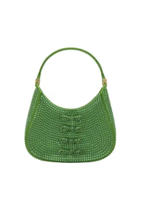 APPLE GREEN CRYSTAL MINI TOP HANDLE BAG