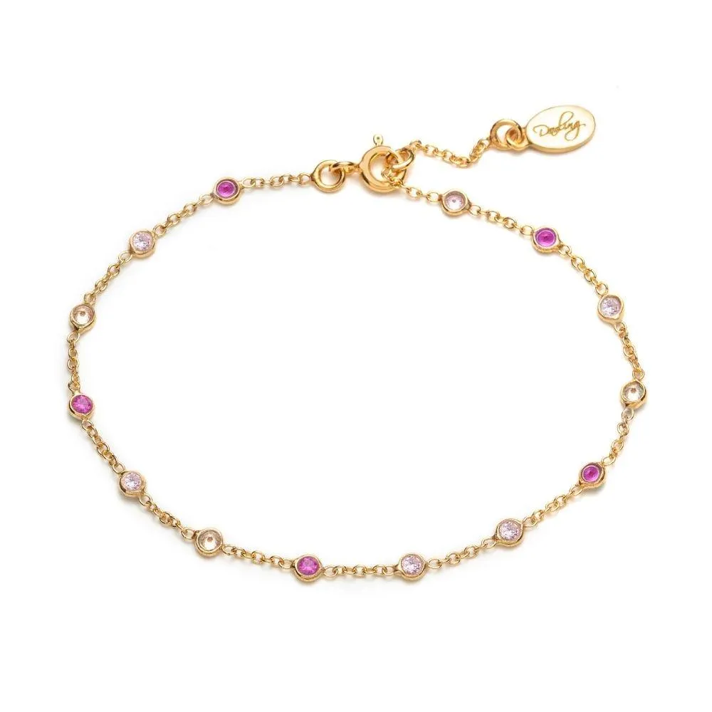 Bezel Bracelet Pink