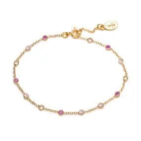 Bezel Bracelet Pink