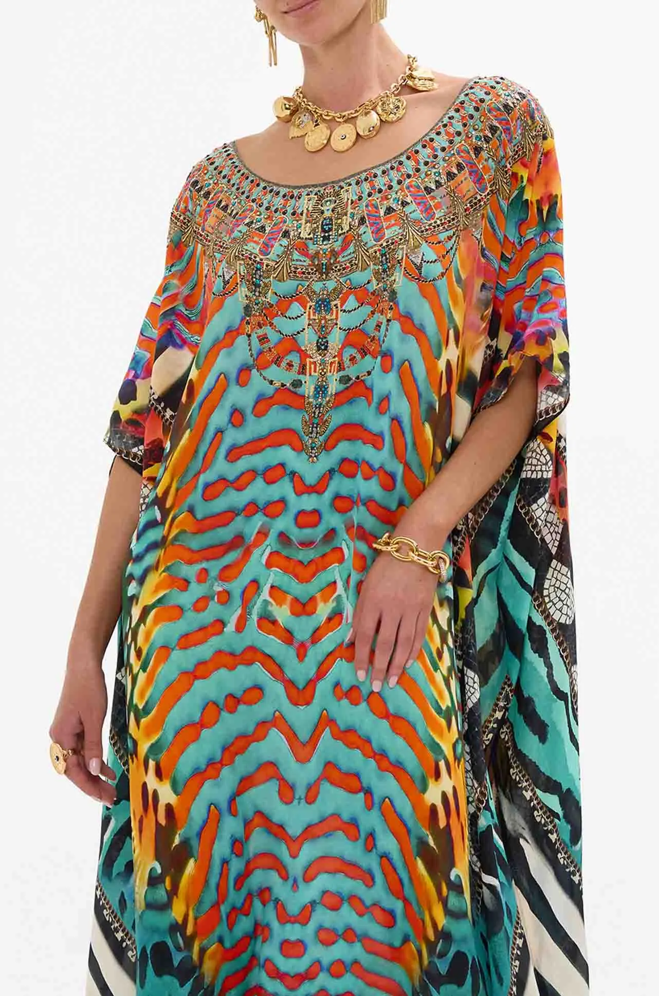 Camilla - Desert Visions Round Neck Kaftan