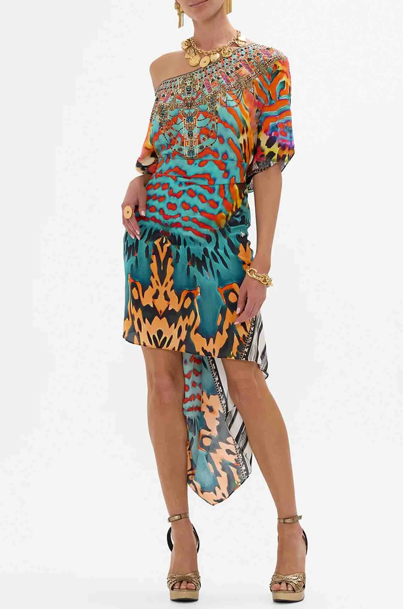 Camilla - Desert Visions Round Neck Kaftan