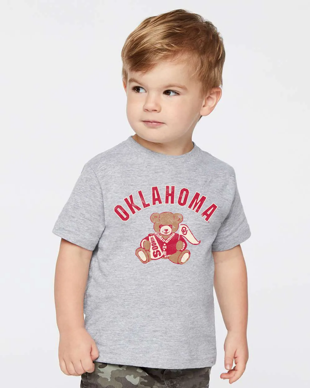 Children's OU Bear Gray Tee