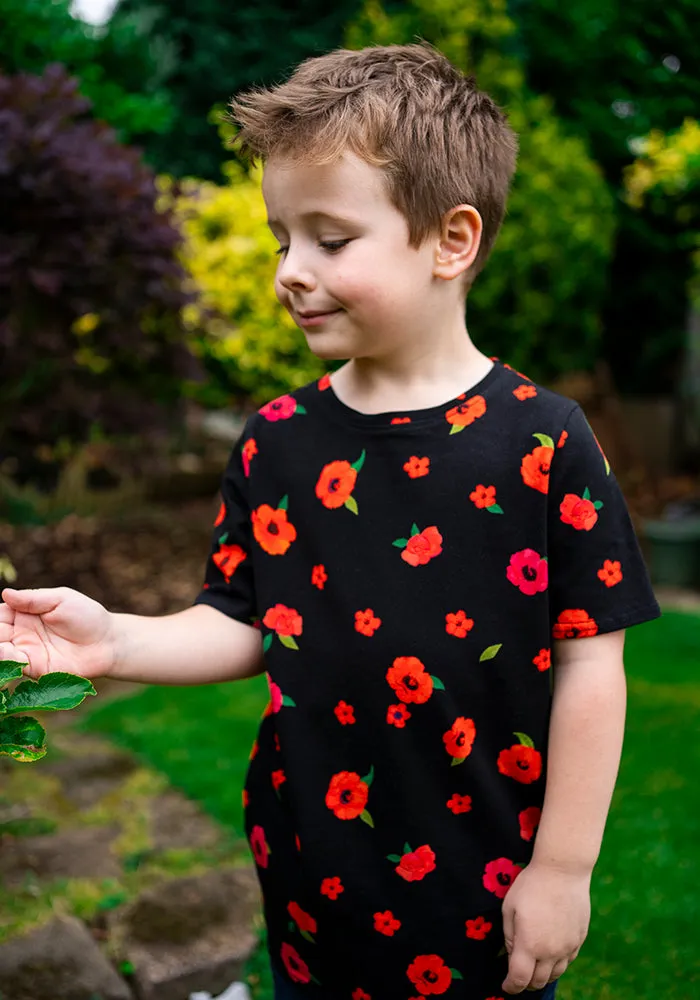 Children's Poppy Print Cotton T-Shirt (Radley)