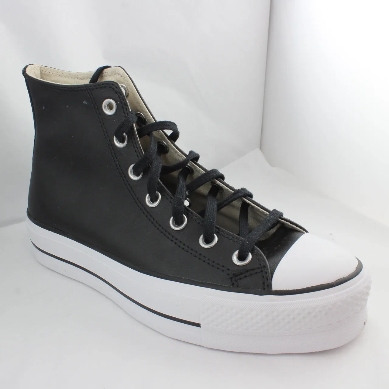 Converse All Star Lift Hi Black White White Leather