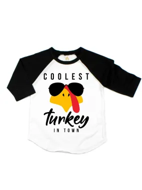 Coolest Turkey In Town Boys Thanksgiving Shirt