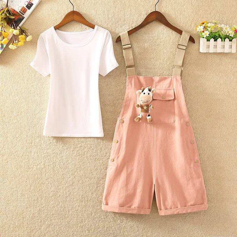 Cow Straps Shorts   T-shirt Outfits AD210210