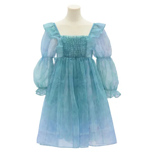 Cute Dreamy Girly Ocean Blue Ruffles Dress ON623