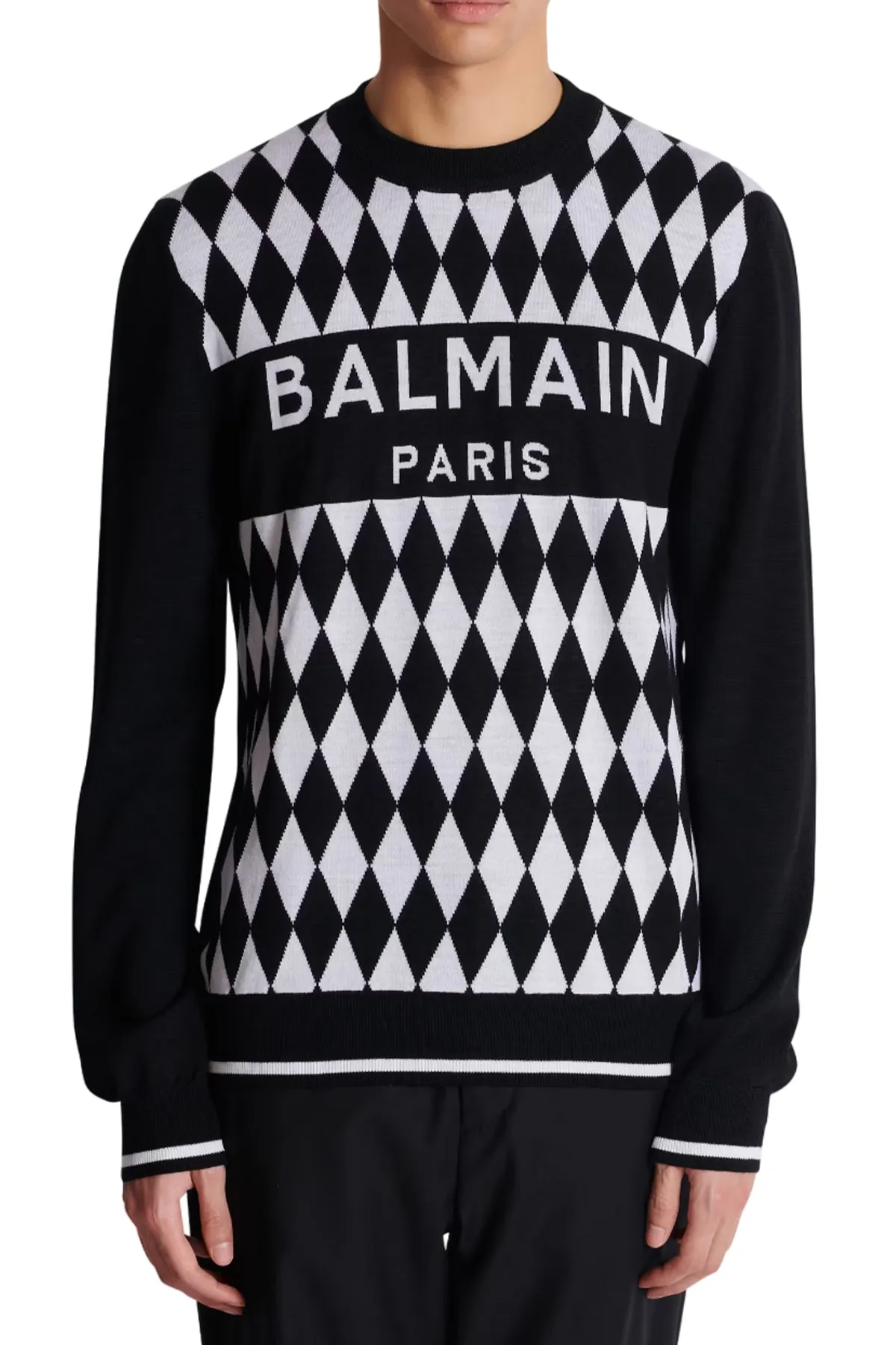 DIAMOND LOGO JACQUARD SWEATER