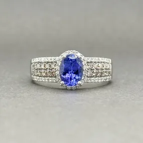 Estate Le Vian 14K W Gold 1.24ct Tanzanite & 0.51ctw Fancy Brown-I/SI1 Diamond Ring