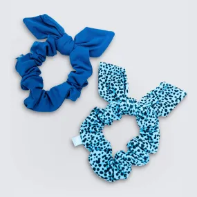 Excel  Scrunchies - 2PK Ocean Blue/Ocean Speckle