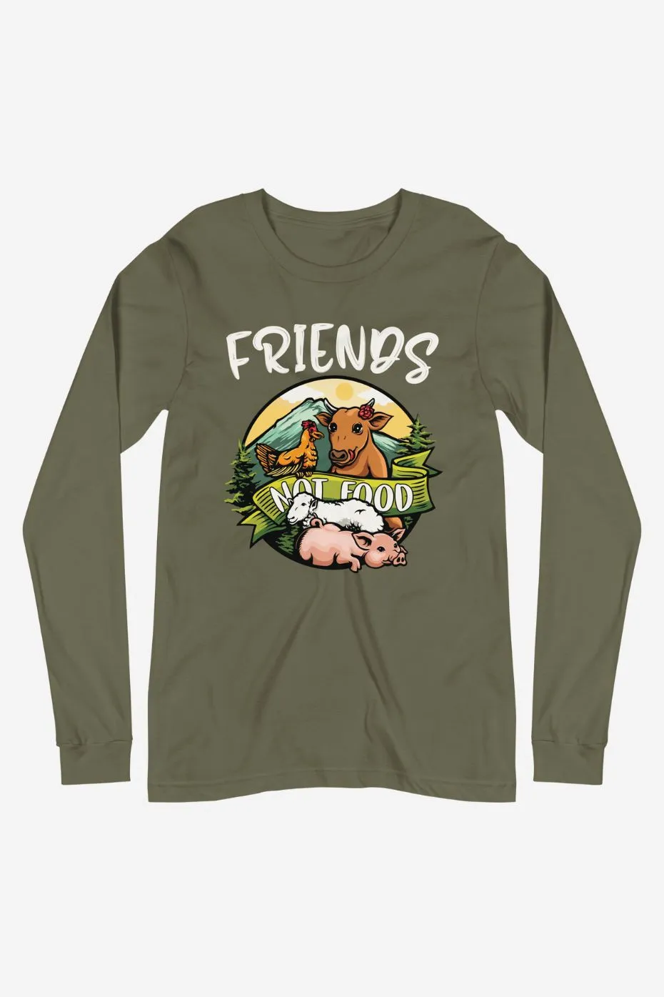 Friends Not Food - Unisex Long Sleeve Tee