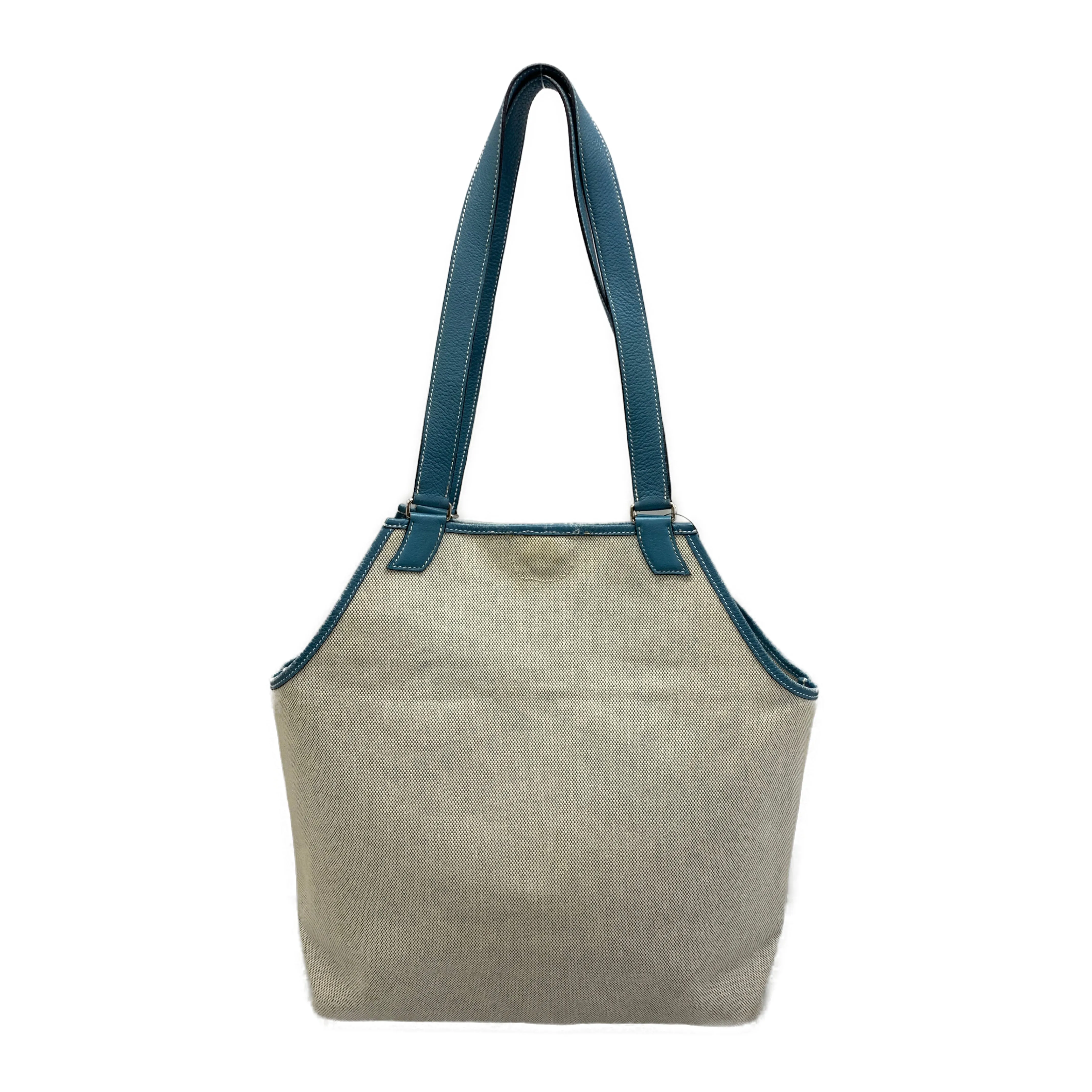 #HERMES/Tote Bag/BLU/Canvas