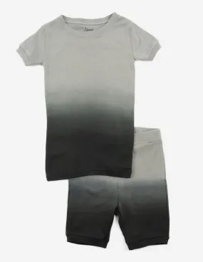 Kids Cotton Short Grey Ombré Tie Dye Pajamas