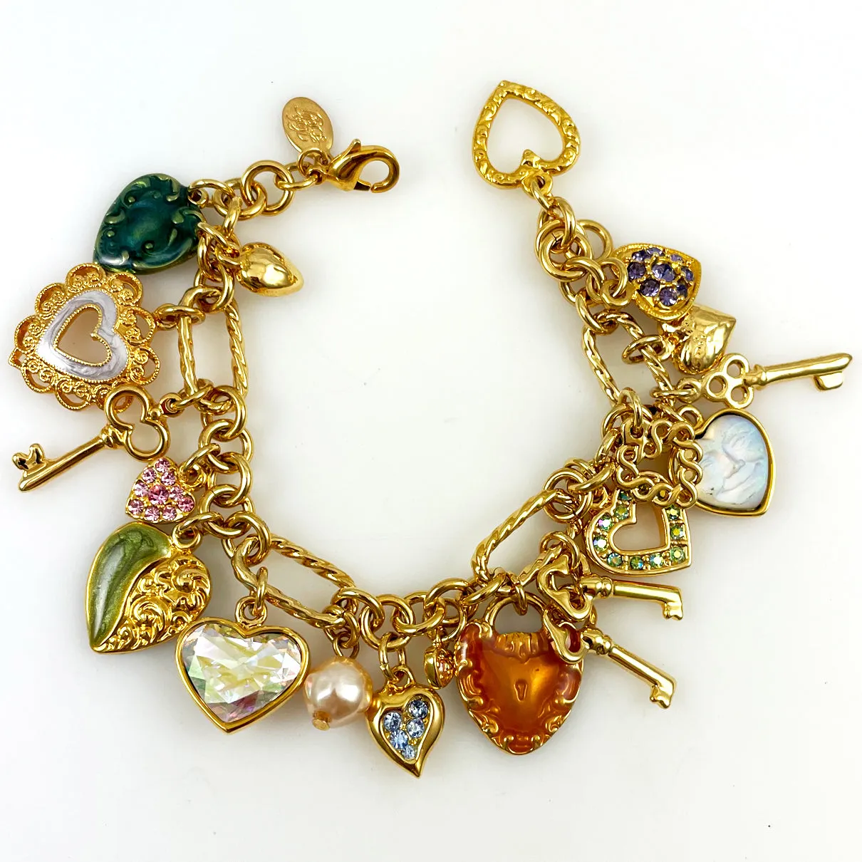 Kirk's Folly Hearts & Keys Loaded Charm Bracelet