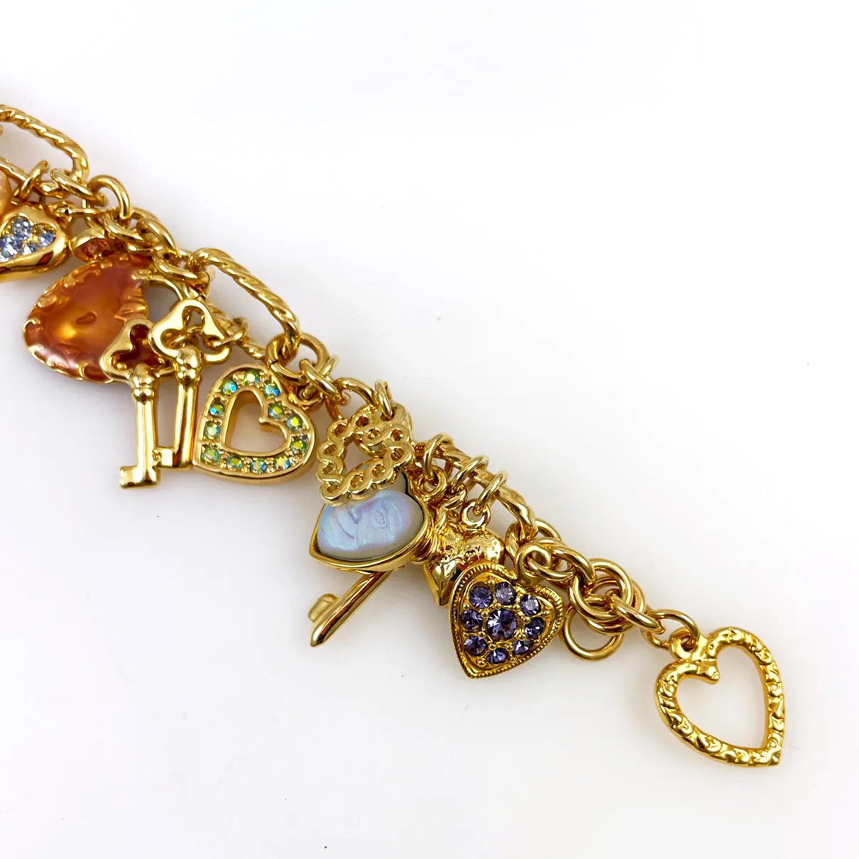 Kirk's Folly Hearts & Keys Loaded Charm Bracelet