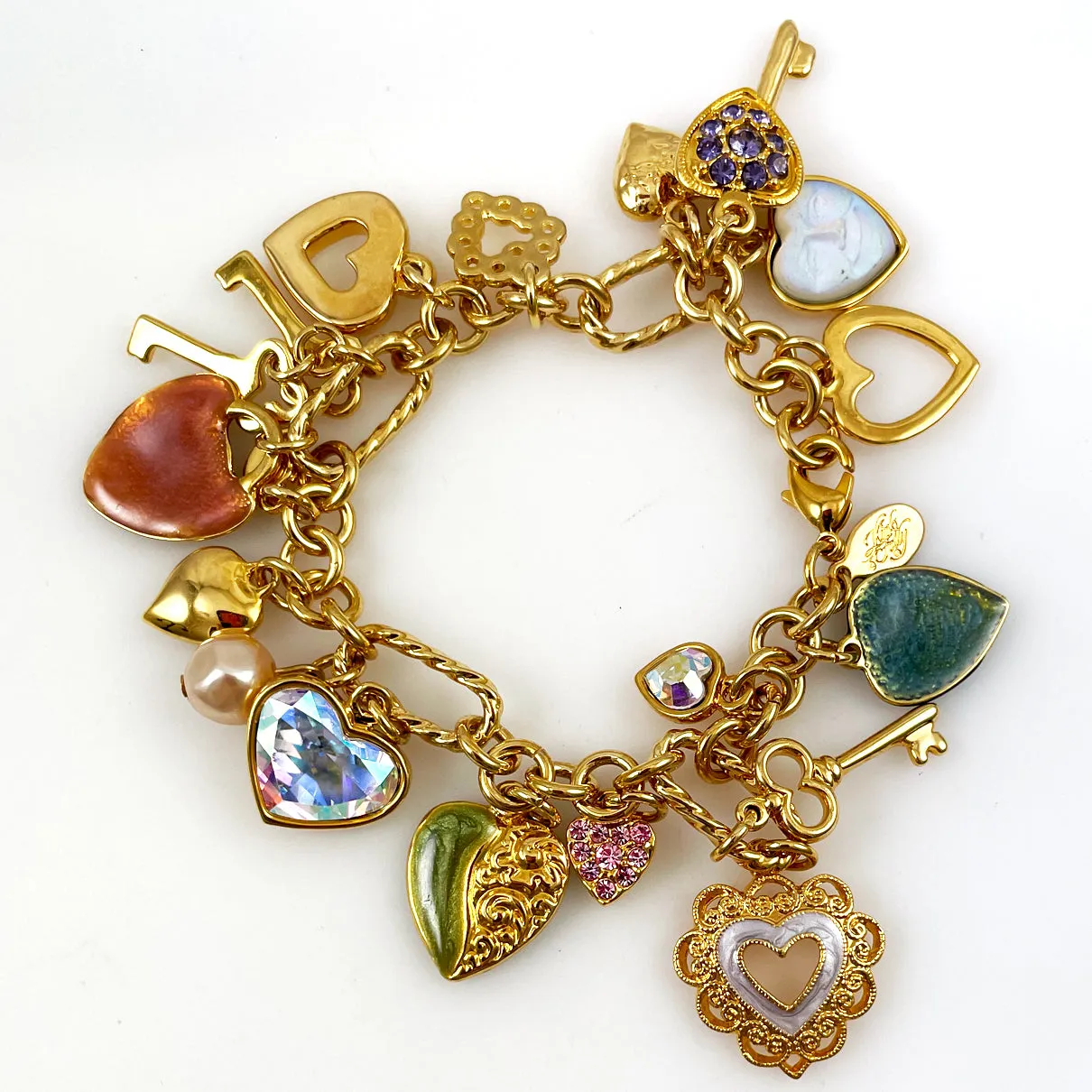 Kirk's Folly Hearts & Keys Loaded Charm Bracelet