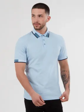 Mish Mash REGULAR FIT OSLO SKY BLUE COTTON JERSEY POLO