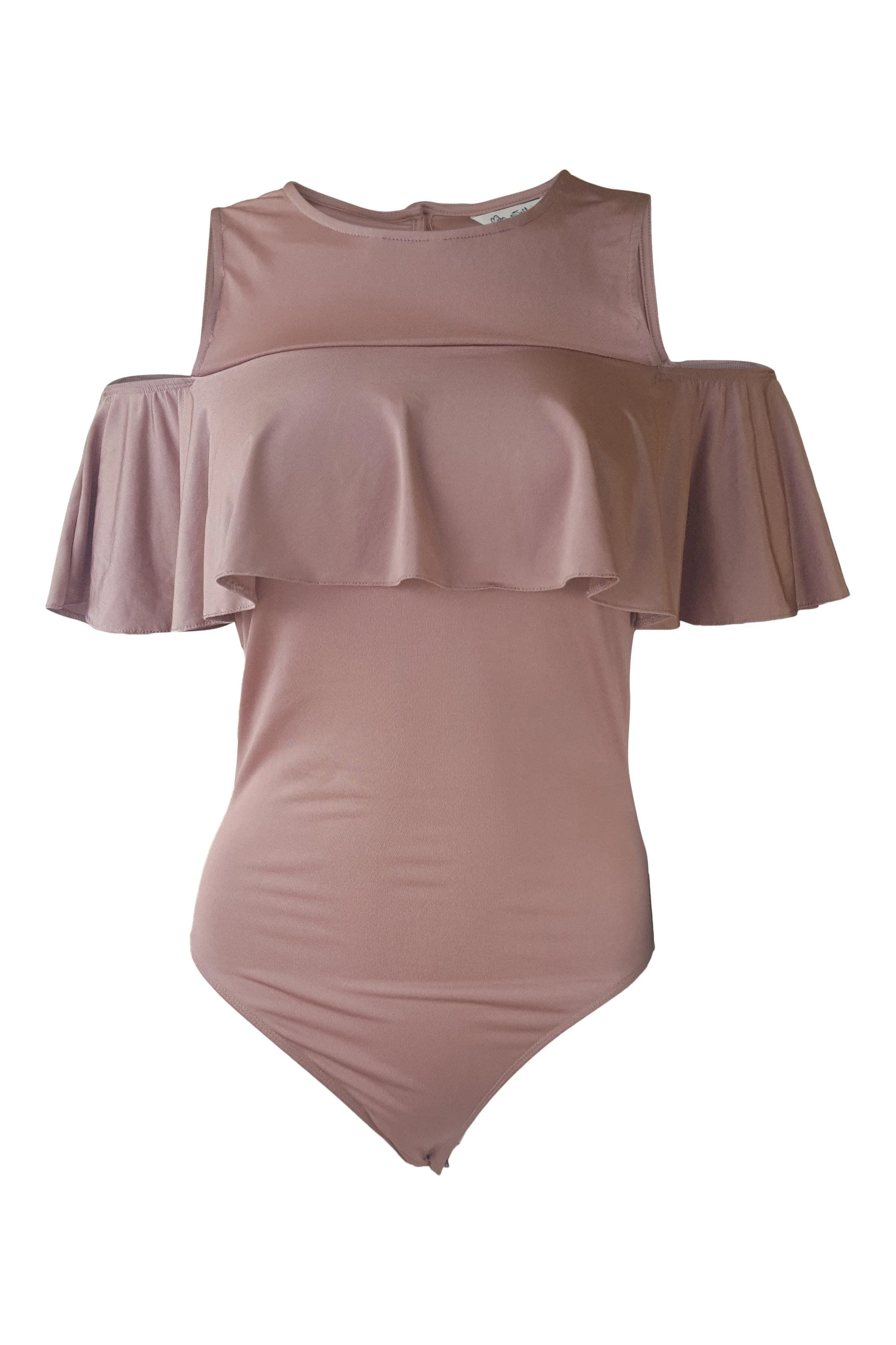 MISS SELFRIDGE Metallic Pink Cold Shoulder Body Suit (UK 10 | US 06)