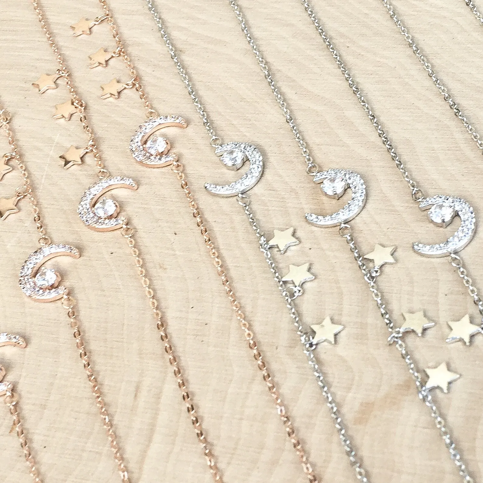 Moon and Stars Charm Bracelet