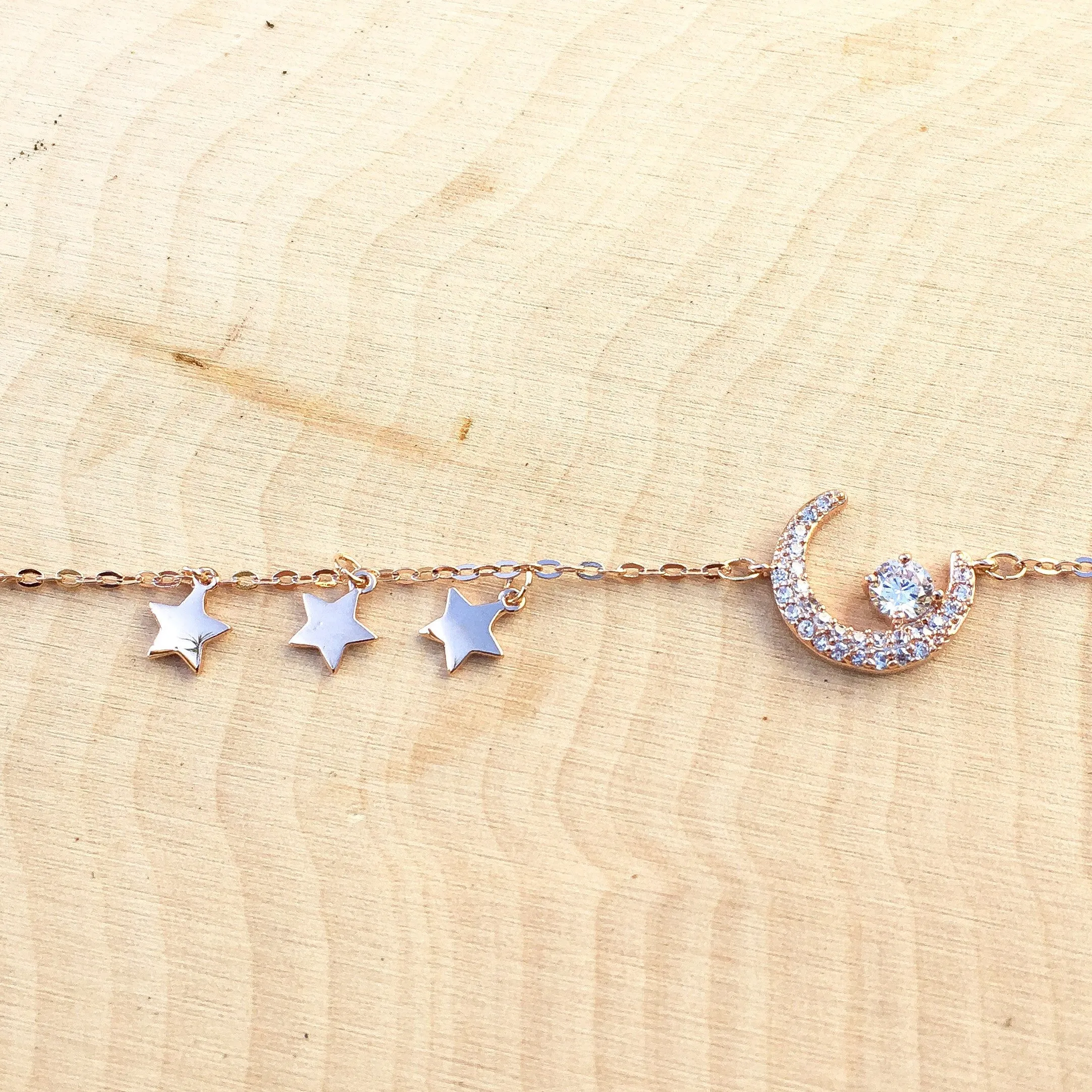 Moon and Stars Charm Bracelet