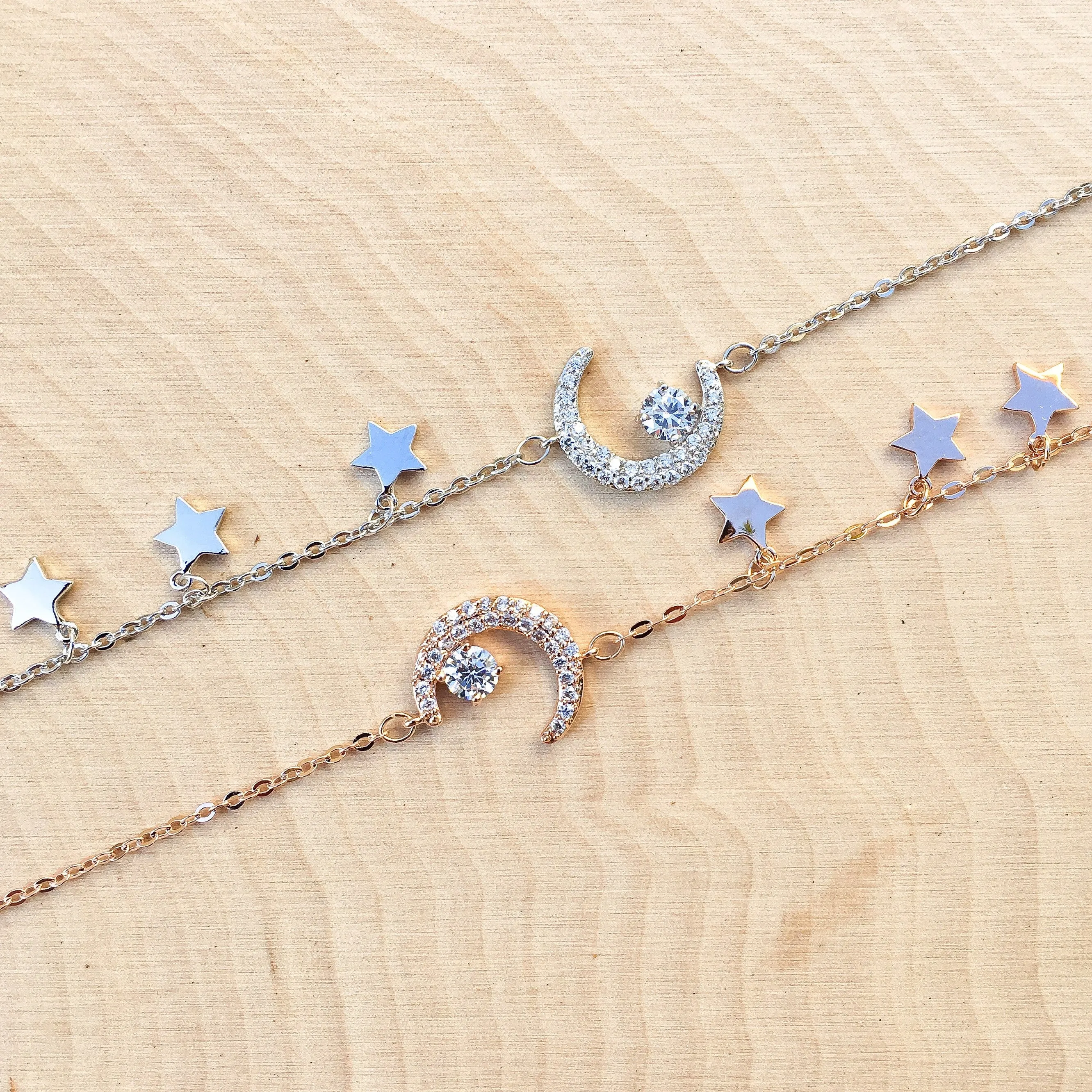 Moon and Stars Charm Bracelet