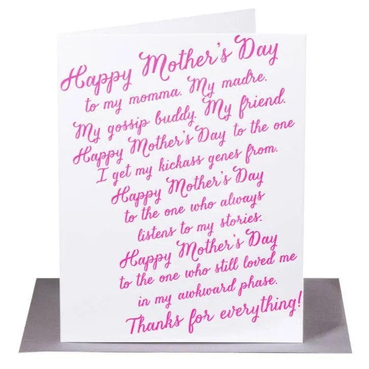 Mother's Day Rant Greeting Card