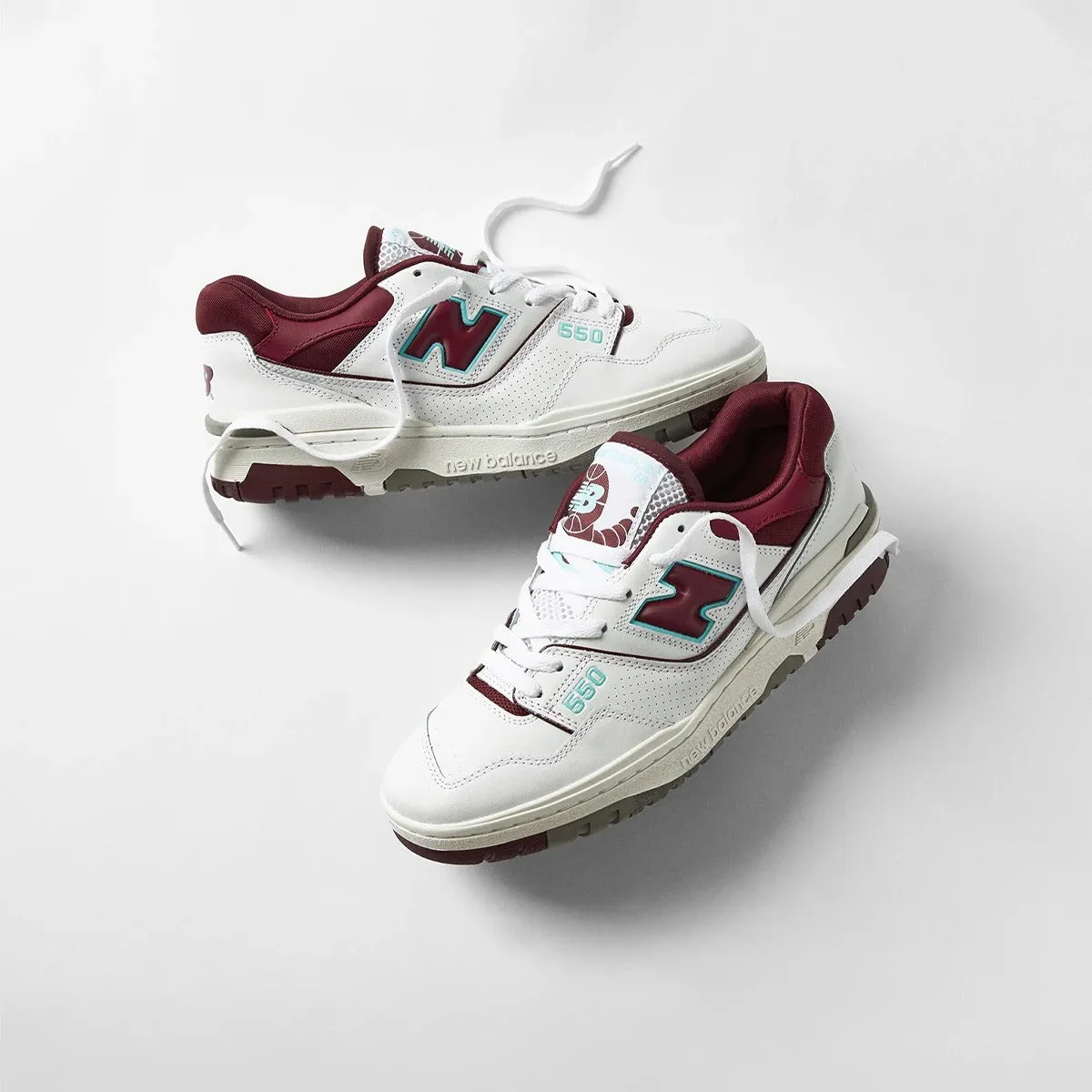 New Balance 550 Bianco Bordeaux