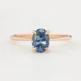 Nina Ring 1.30ct Blue Montana Sapphire, 14k Rose Gold (One of a kind)