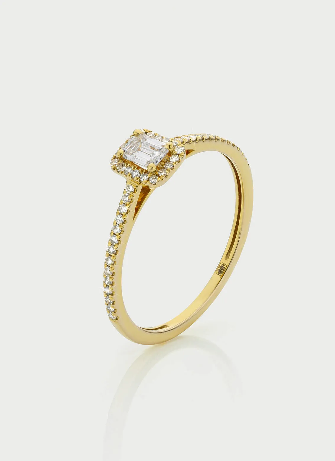 Nya halo diamond ring 14k gold