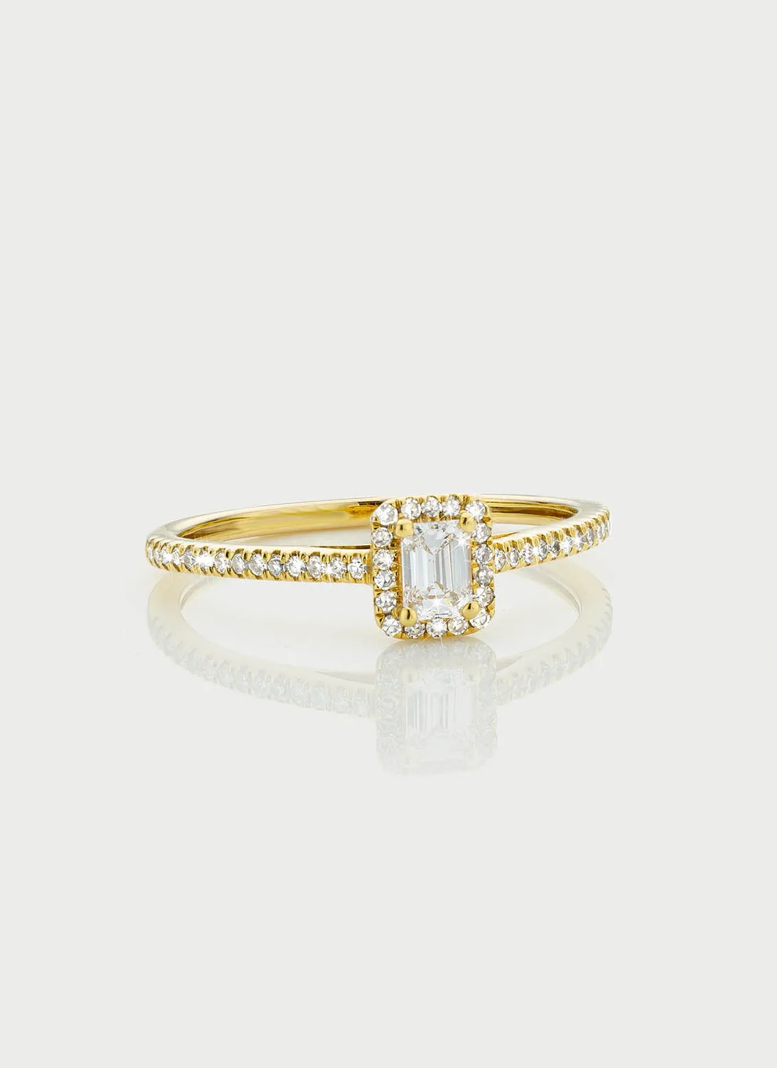 Nya halo diamond ring 14k gold