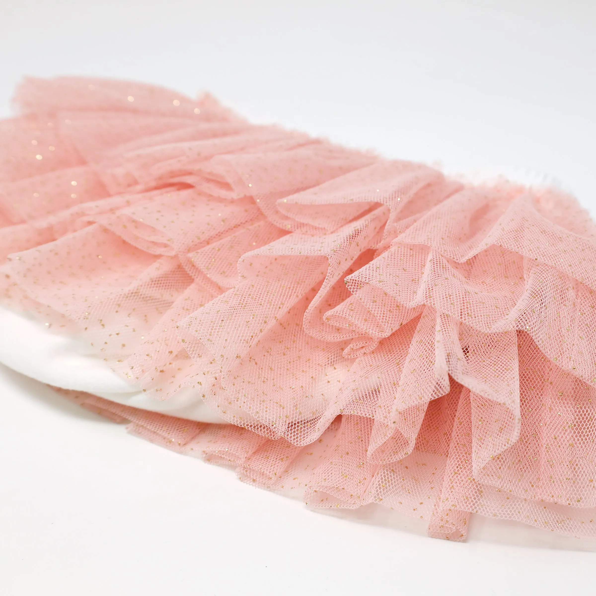 oh baby! Layered Frill Tutu Tushie - Pale Pink/Gold