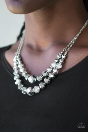 Paparazzi Accessories - Strikingly Spellbinding #L798 - Silver Necklace