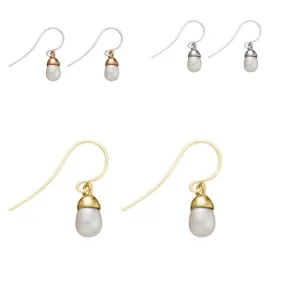 Petite Freshwater Pearl drop earrings