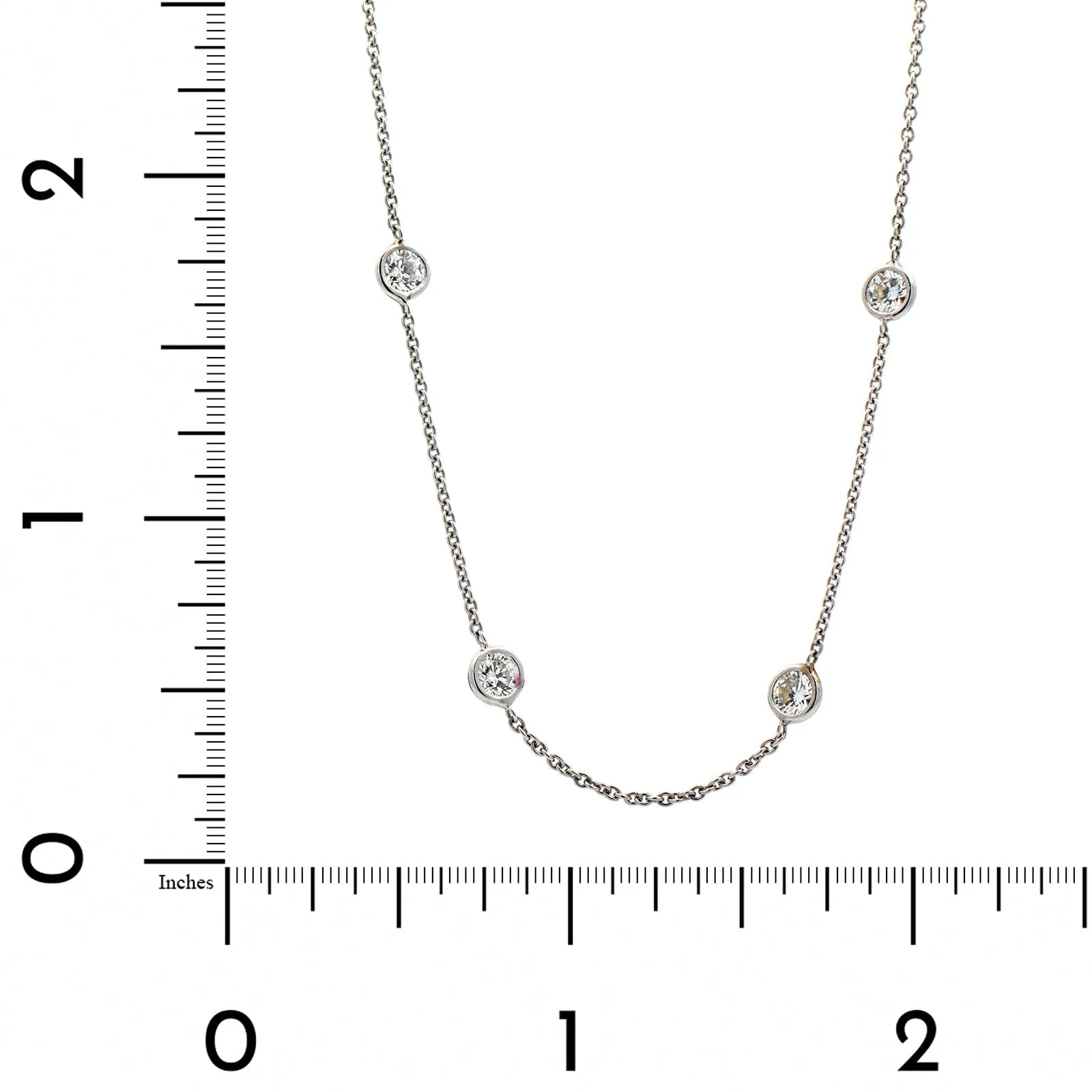 Platinum Diamonds By The Yard Necklace