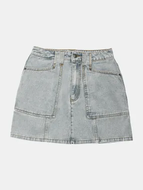 Rhythm Runaway Bay Denim Skirt - Light Wash