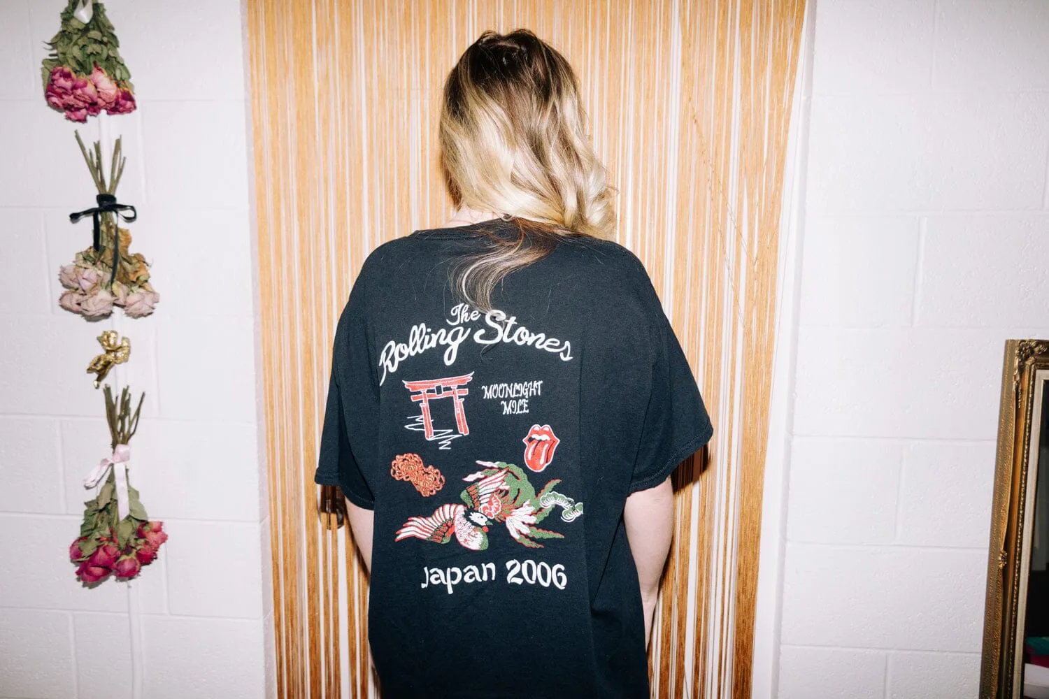 Rolling Stones Japan 2006 Black Thrifted Distressed Tee