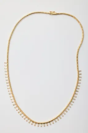 SERPENT CHAIN BAGUETTE DIAMOND NECKLACE