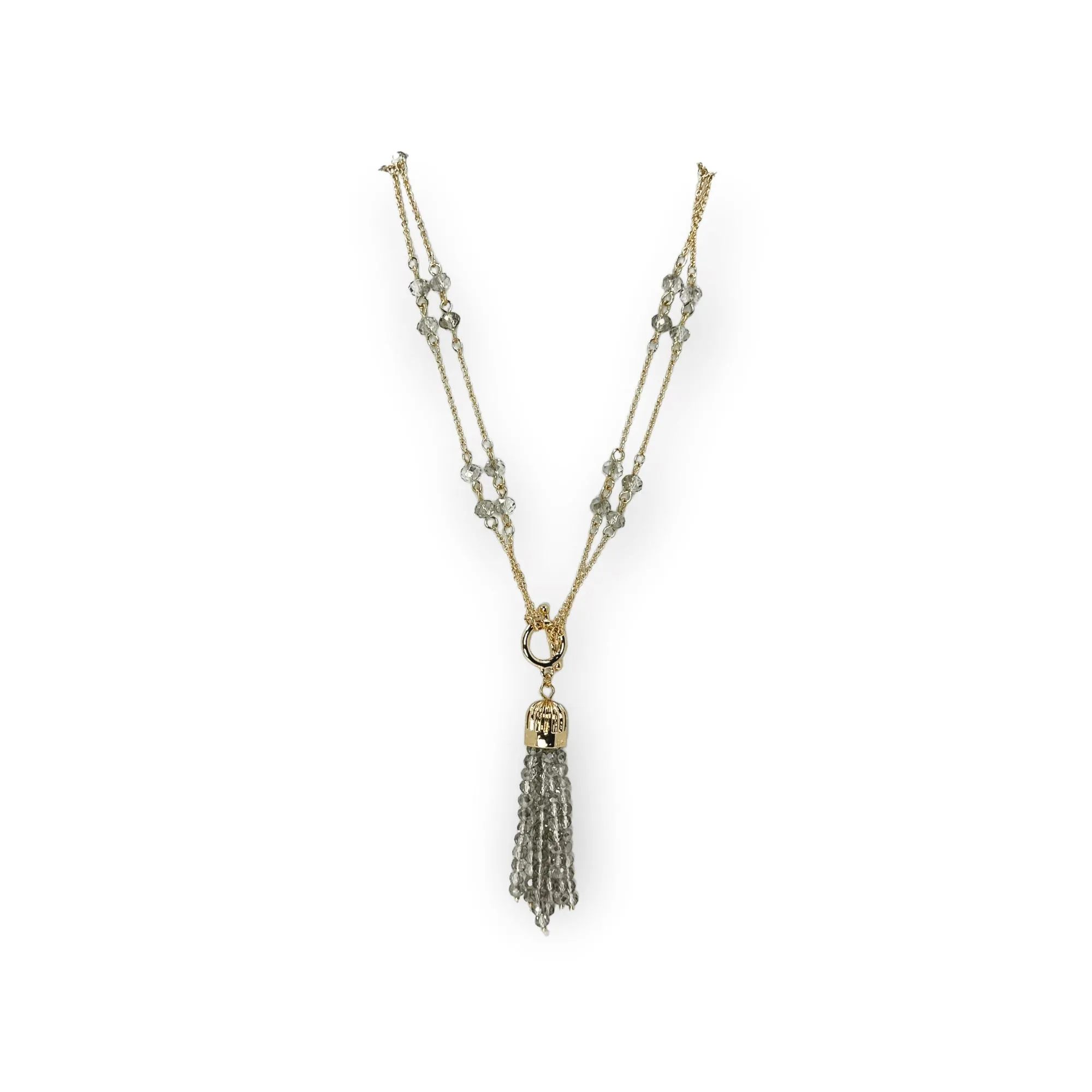 Soldana Gold Tassel Necklace