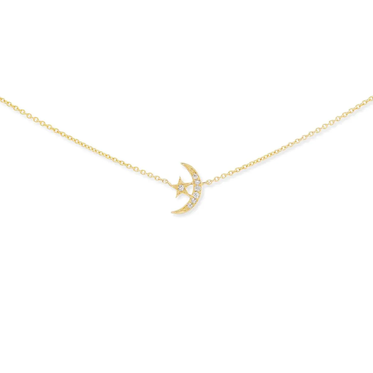 Star and Moon Air Charm Necklace