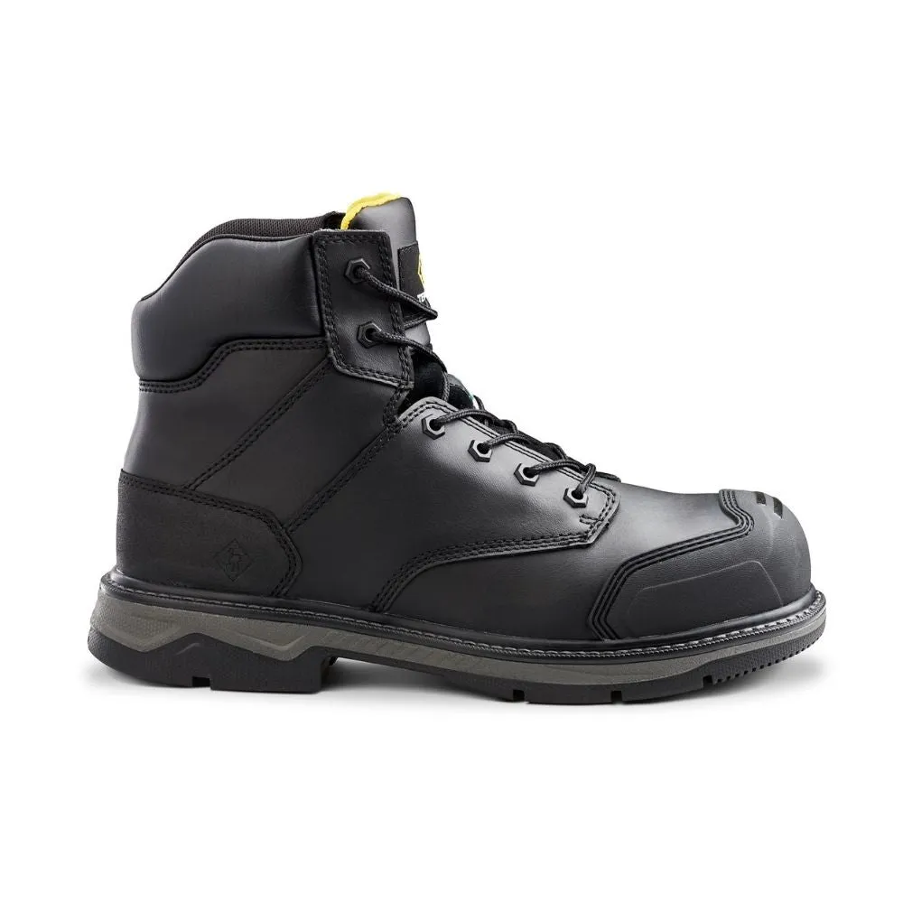 Terra Patton TR0A4NS6BLK Unisex 6 Steel Toe Work Safety CSA Boot  - Black