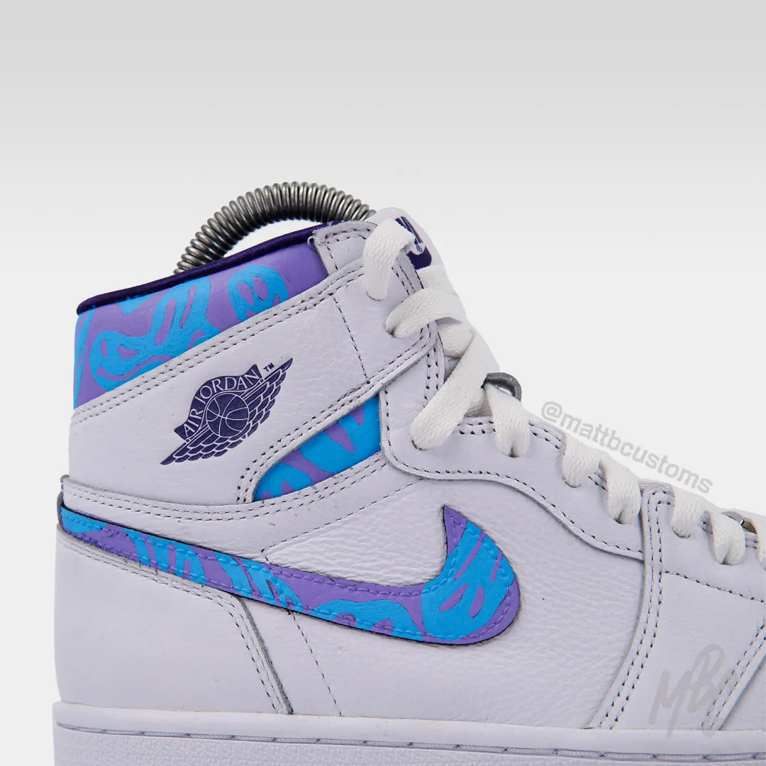 Trippy Smiley Camo - Jordan 1 High | UK 4.5 Womens