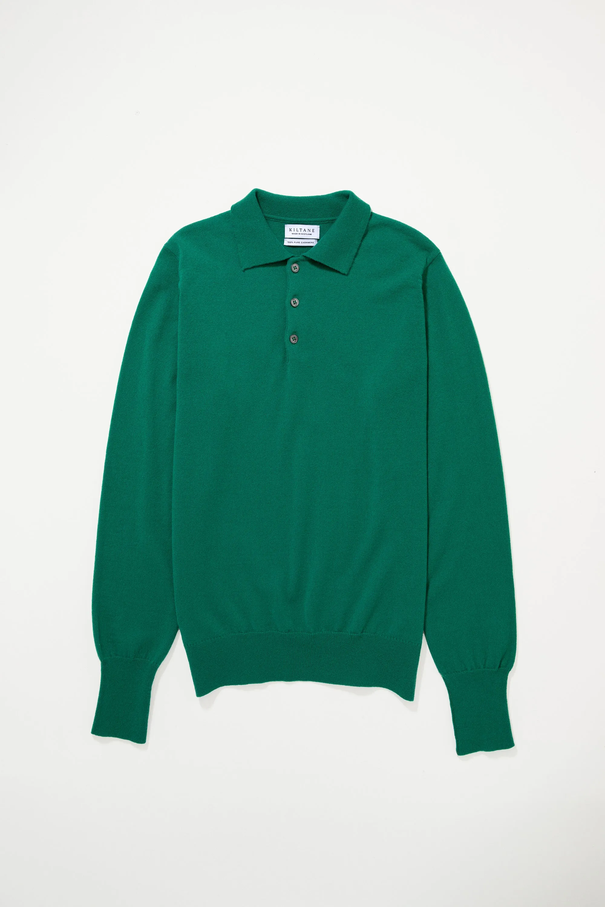 Unisex Made in Scotland Oxton Cashmere Sportshirt - Green